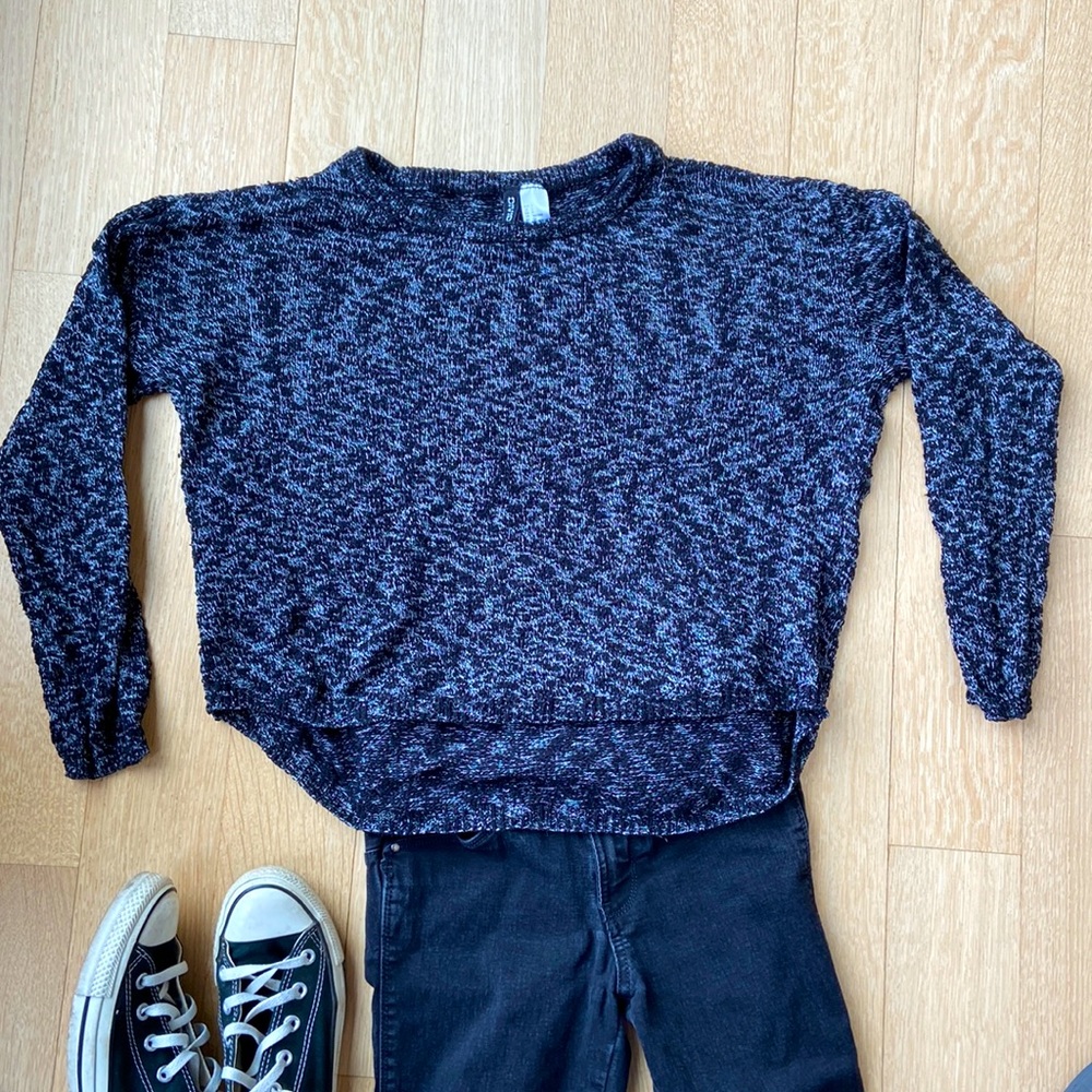 Divided H&M Marled Black and White Sweater